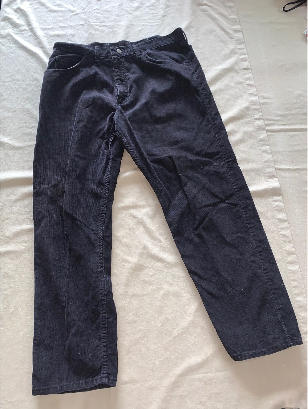 Wrangler Authentic Jeans Black Corduroy Pants 36x30